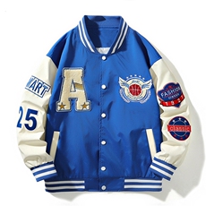 现货春季美式棒球服宽松休闲潮流痞帅立领夹克A436-22129-P68，男装夹克，电商A436