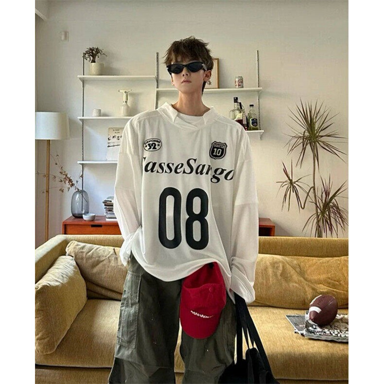 706-1-CT1726-P45 现货 春季美式网透凉感球衣tee字母运动长袖T恤图片