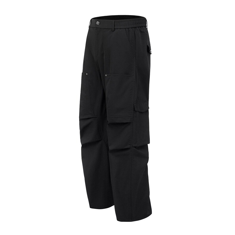 白底宽松阔腿弯刀直筒长裤大码M-5XL潮牌工装裤CK78054P55控89，男装工装外套，星座226-1