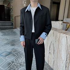 秋季网红ins网红小西装外套男高级感韩版短款西服XZ057-P120控150，男装西服套装，电商B267