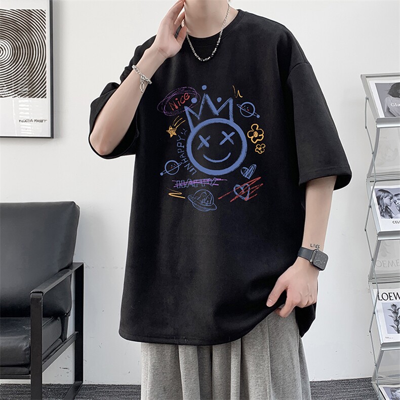 麂皮绒短袖t恤男大码半袖男 JD82180-P25图片