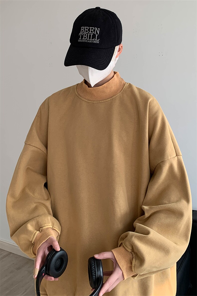 XZ514-2-X111-P70加绒高领水洗卫衣2026新款秋冬季打底衫,男装T恤,星座514-2(原B239)
