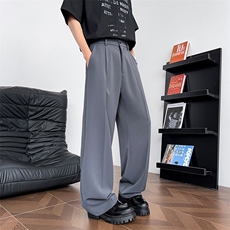 新款男士冰丝休闲裤直筒简洁长裤男士小西裤，男装西裤，星座1107-1