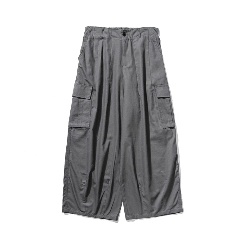 夏季大码日系复古口袋工装裤直筒裤休闲阔腿裤港风美式K162/P65,男装工装外套,钱塘713