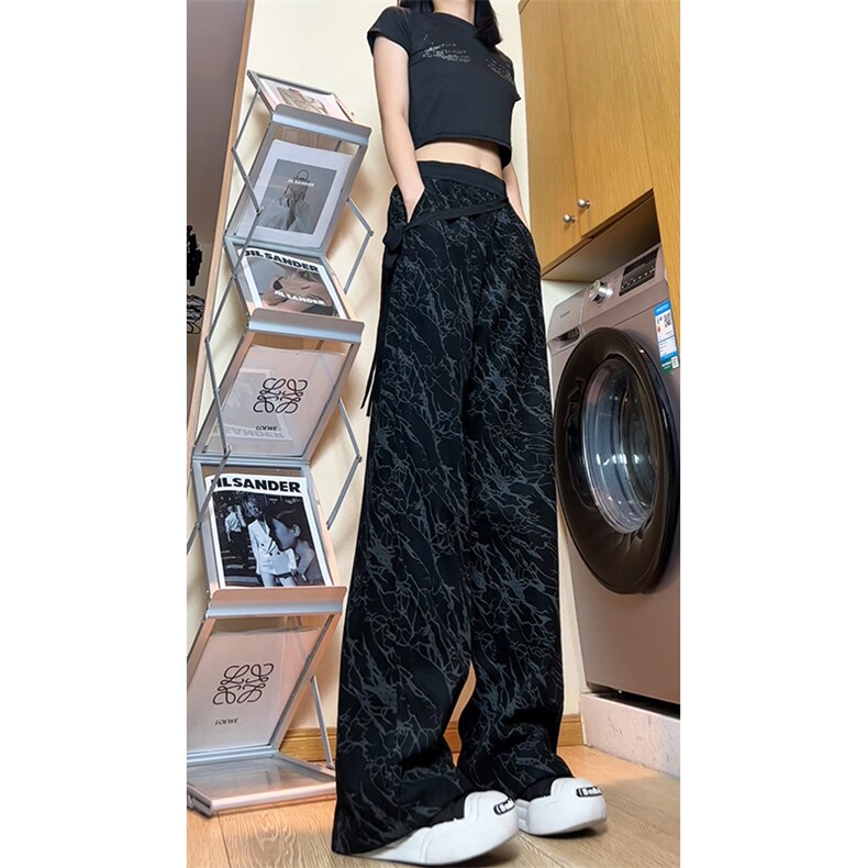 26迷彩灯芯绒小众设计飘带休闲裤男宽松休闲裤504-K852-TP35控68,男装休闲裤,星座504