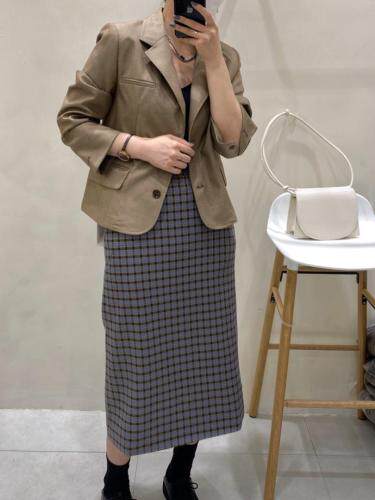 百搭格子长裙，其它，M&G