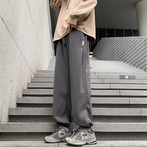 港风春款男休闲卫裤贴标束脚裤加大码M-5XL K028 P40图片
