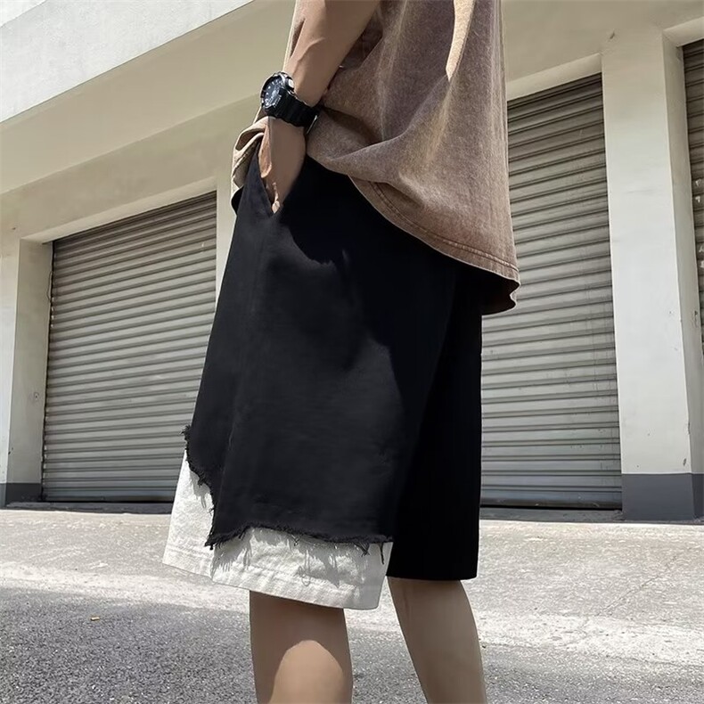 工装短裤男士夏季潮牌宽松日系休闲男款美式复古五分裤子男女,男装休闲裤,星座601-2