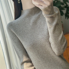 打底衫上衣女装新款2025春秋V领长袖慵懒风针织毛衣，女装针织衫/毛衣，众美斯特
