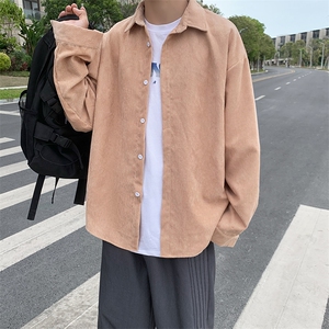 百搭灯芯绒衬衫春秋款男士宽松长袖衬衣休闲外穿上衣 W1107-P35图片