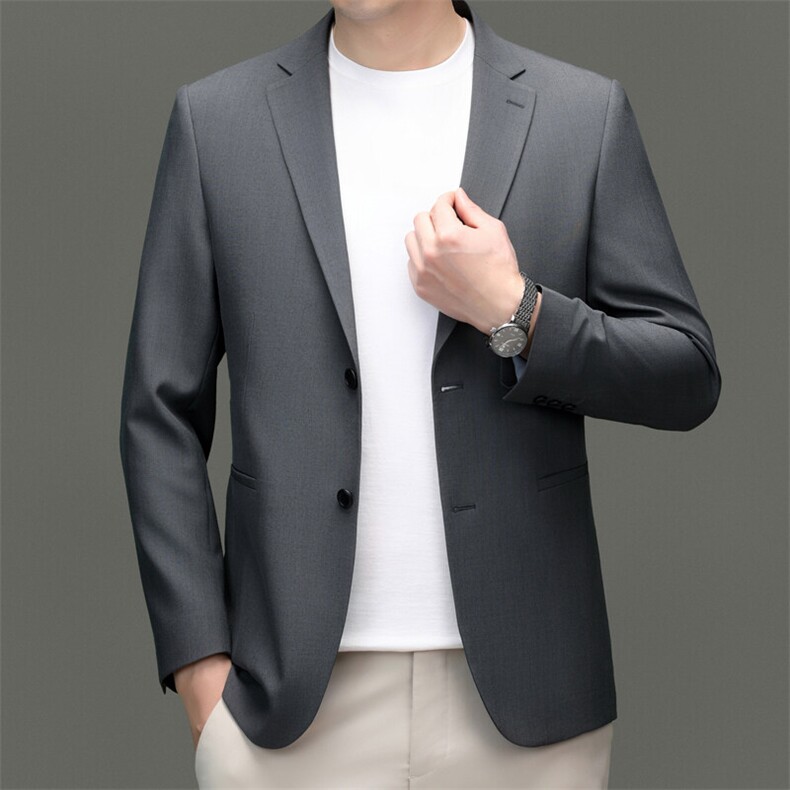2025年主推新款高品质单西装西服外套春秋男士休闲商务小西装上衣，男装西服，钱塘723