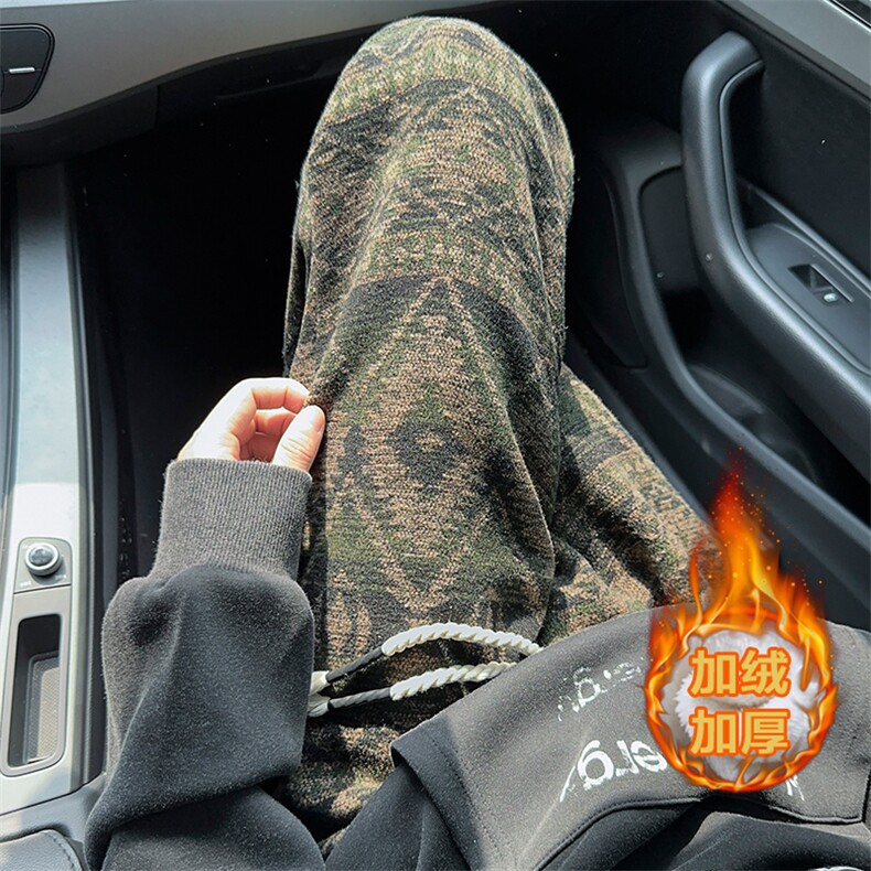 现货14大码民族风加绒加厚直筒阔腿裤XZ211-1-K2445-P50加绒P60，男装民族服装，星座211-1