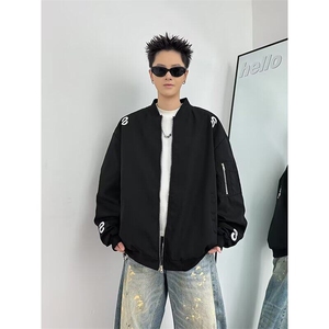 CR0121-P60美式飞行夹克外套男春秋季短款潮牌cleanfit刺绣棒球服图片