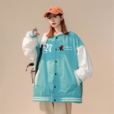！秋季新品玫瑰十字架潮牌印花棒球服夹克外套G73-P65控98，男装夹克，A247A