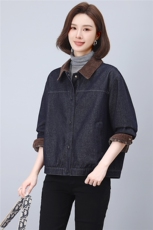 2025年秋季休闲新款牛仔外套，女装牛仔外套，悦见她
