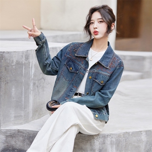 牛仔外套女新款2024年春秋季韩版设计感气质洋气小个子百搭上衣图片