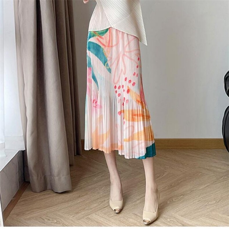 三宅风半身裙褶皱半身裙女2025新款小个子气质系半身裙，女装半身裙，灵动羽绒服工厂