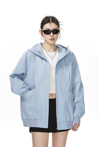 可二开拉链装饰解构大码M-5XL夹克女聚酯纤维JK78092P69控108图片