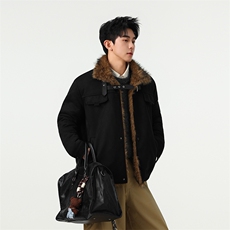现货新款座山雕结构毛领棉服男MY085-P115，男装棉衣，电商A072