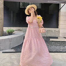 大货已出粉色连衣裙251-25117-P105-K158，女装连衣裙，浙宝189