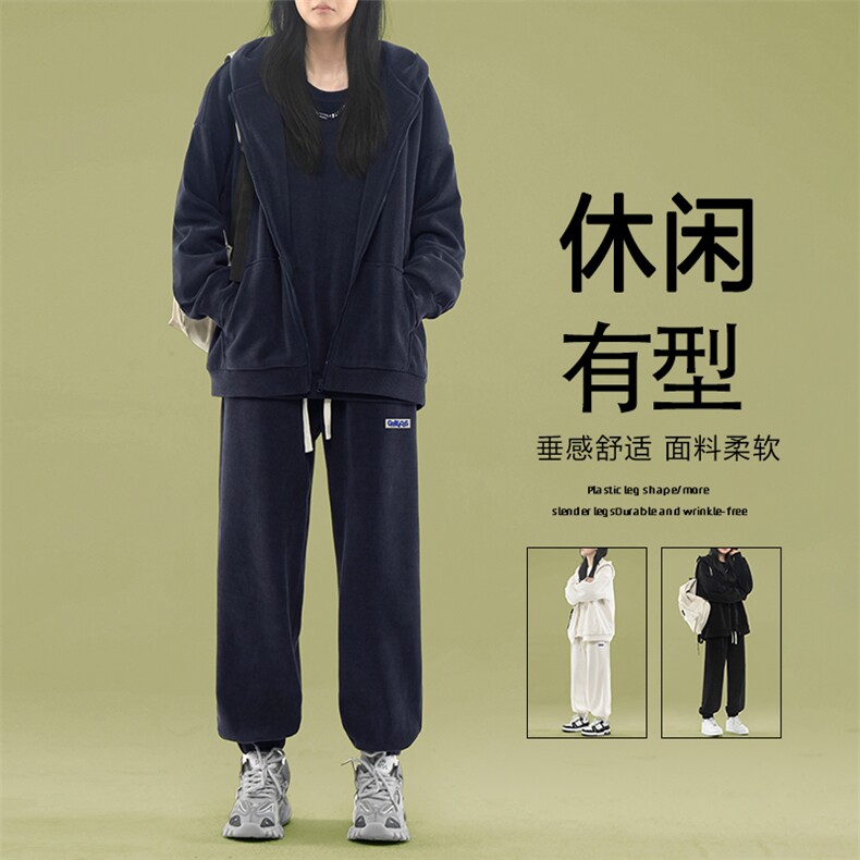 美式重磅加绒三件套纯色简约百搭男装SJT875-特批176加绒特批206,男装休闲套装,星座718