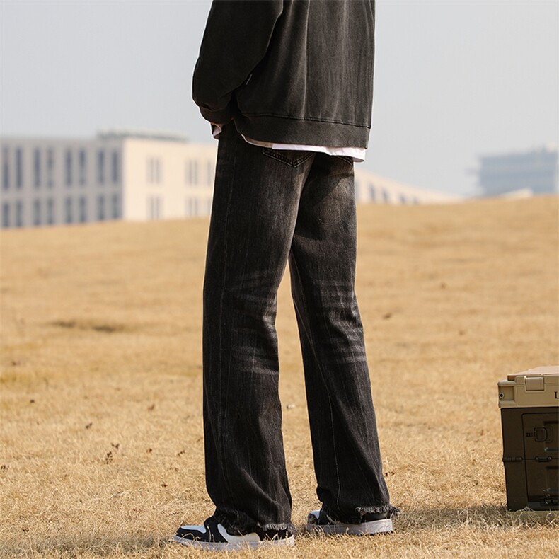 2024春款宽松复古直筒牛仔裤715-6-BK810P65,男装牛仔裤,星座715-6