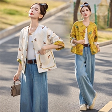 2026年新款女刺绣双面穿外套2026年春季女，女装短外套，橙子家