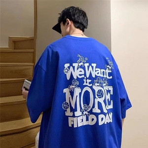 纯棉男士短袖t恤夏季潮体恤衫休闲港风男款半袖衣服上衣TX409-P25图片
