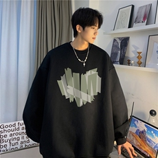INS潮流爱心印花宽松落肩袖休闲多少卫衣JK23320-特批24控39，男装卫衣，星座605(原A050)