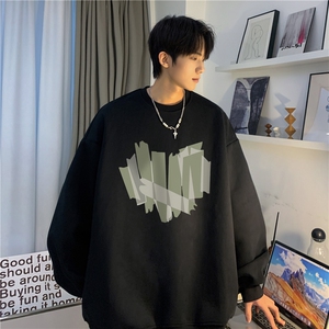 INS潮流爱心印花宽松落肩袖休闲多少卫衣JK23320-特批24 控39图片