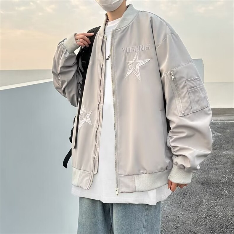 夹克男韩版潮流工装高街帅2026春秋新款ins宽松百搭外套W4719-P56,男装夹克,星座412