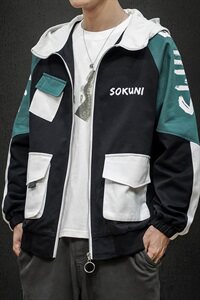 秋季男士外套2021新款韩版潮流休闲衣服宽松工装夹克DS936T图片