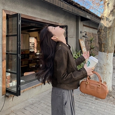 2025年春季现货高品质机车服皮衣外套，女装皮衣，臻衣坊