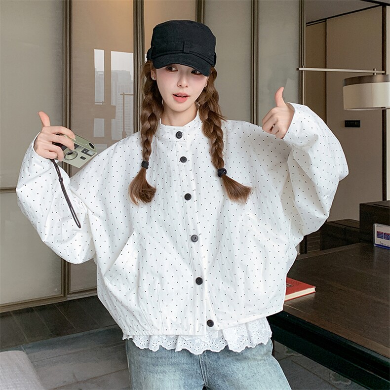 现货波点外套2534P145控218,女装短外套,2C201