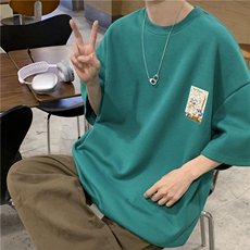 学生夏季新款动漫卡通圆领短袖宽松休闲上衣T恤JK23256-p35控48，男装T恤，星座605(原A050)