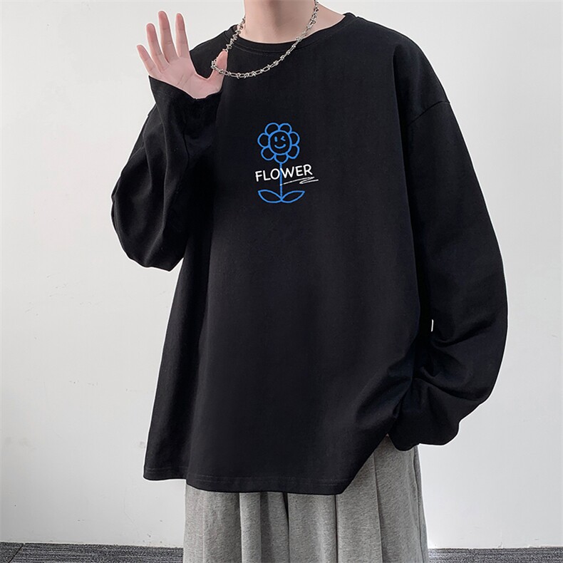 控48重磅230g纯棉长袖t恤男大码圆领卫衣打底衫TX3274-P28,男装T恤,电商A040