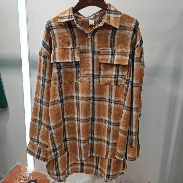 2021春款格子衬衫，女装衬衫，红雀纺