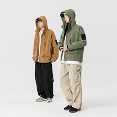 春款现货中性风三防户外夹克男连帽冲锋衣外套DSA157B-J127-P65，男装夹克，电商A157B