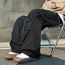 秋冬美式vibe宽松阔腿工装休闲裤伞兵裤长裤松紧2025新款男女，男装工装外套，星座506A