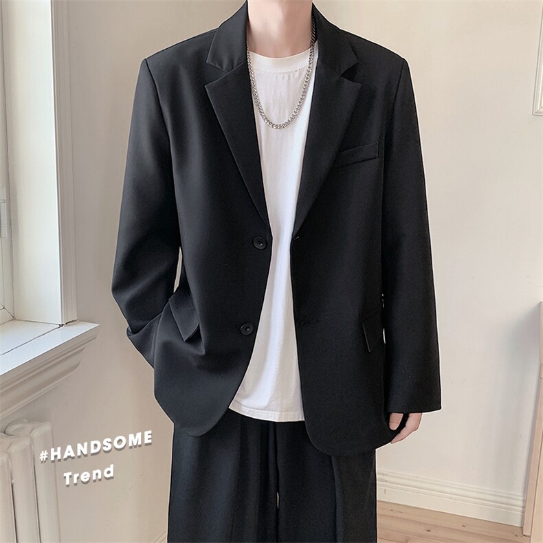 秋季新款 Q2478-TP70108 港风雅痞风西装外套男休闲西服图片