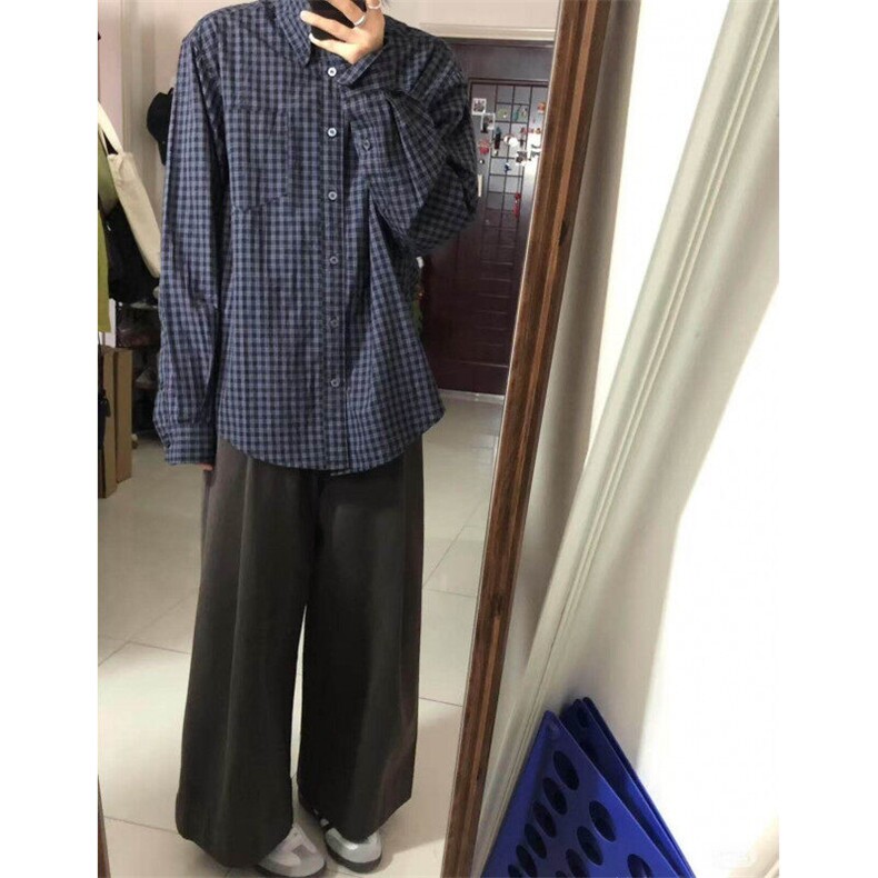 格子衬衫男长袖韩版潮流痞子帅气文艺2025春季ins外套YH9951P40图片