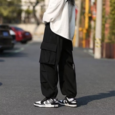 美式工装裤男宽松机能束脚裤潮牌高街加绒休闲长裤加厚BR27-p48，男装休闲裤，星座1008