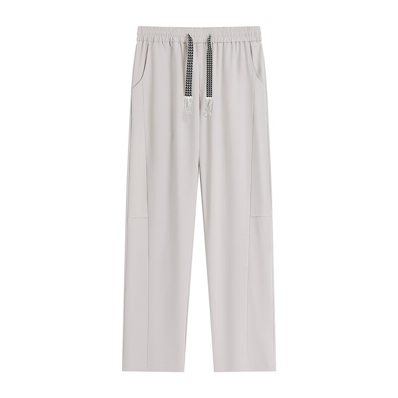 辑明线冰丝褶皱休闲裤K064平铺92%聚酯纤维8%氨纶(S-2XL)TP25,男装休闲裤,电商A088