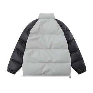 白底23新款冬季时尚百搭立领PU皮棉服外套MY65203P125控168图片