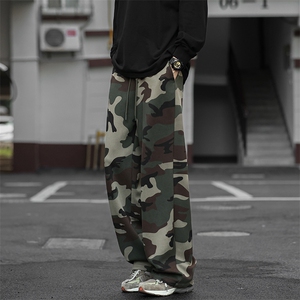重磅320g华棉痞帅迷彩裤男大码hiphop直筒阔腿裤K24104-特P40控78图片