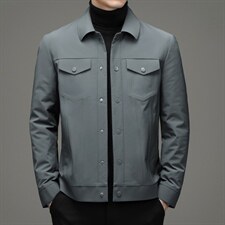 新款冬季鹅绒羽绒服男士休闲翻领中青年外套夹克SNNYR82013-P165