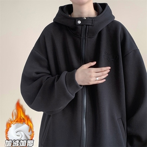 现货D232-WT116-P88控108自制款高克重刺绣加绒加厚外套班服 65棉图片