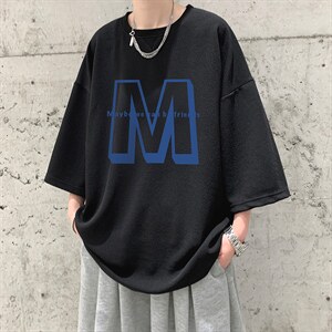 Q11260-P30春夏季七分袖t恤男大码五分袖男短袖中袖大皂风，男装T恤，电商A040