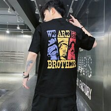 短袖T恤男生潮纯棉潮牌半袖宽松潮流男士体恤夏季DS749T，男装T恤，电商A102