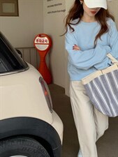 春季新品·华夫格纯色卫衣，女装卫衣/绒衫，Hello Tina